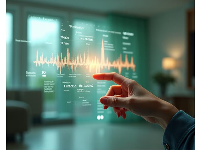 Cyfrowa wizualizacja danych zdrowotnych, pulsoksymetr na palcu, inteligentny zegarek